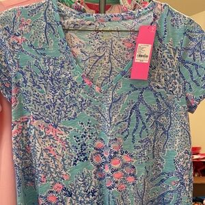 Etta V-Neck Top - Now You Sea Me print